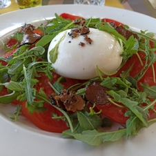 Filet de daurade sauce ail et chorizo et risotto aux asperges La Ciboulette - restaurant avec vue panoramique à Gassin - https://gassin.eu