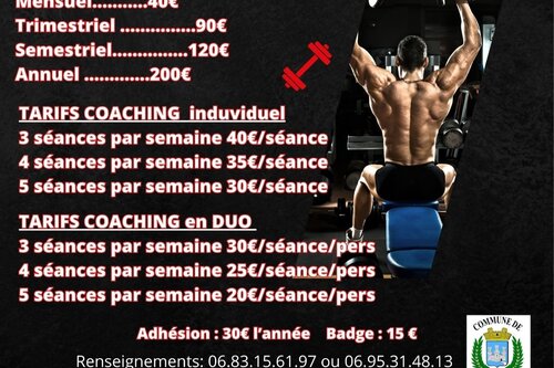 Tarif salle de musculation